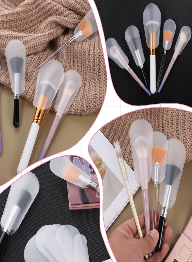 Qulkws 15 Pcs Cosmetic Brush Protectors, Brush Cover for Women Portable, Make Up Brushes Covers for Safe Storage and Travel, Lightweight and Durable Plastic Brushes Guards - Image 2